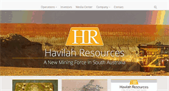 Desktop Screenshot of havilah-resources.com.au